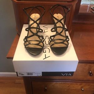 Black Via Spiga strappy sandals